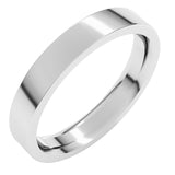 Sterling Silver 3.5 mm Comfort-Fit Flat Band Size 8