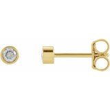 14K Yellow Gold 1/5 CTW Lab-Grown Diamond Micro Bezel-Set Earrings
