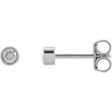 14K White Gold 5/8 CTW Lab-Grown Diamond Micro Bezel-Set Earrings