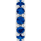 Sterling Silver Lab-Grown Blue Sapphire Spacer Charm/Pendant