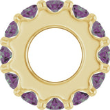 14K Yellow Gold Lab-Grown Alexandrite Spacer Charm/Pendant