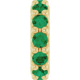 14K Yellow Gold Lab-Grown Emerald Spacer Charm/Pendant