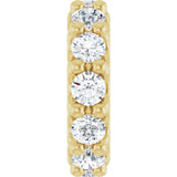 14K Yellow Gold Natural White Sapphire Spacer Charm/Pendant