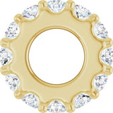 14K Yellow Gold Natural White Sapphire Spacer Charm/Pendant