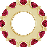 14K Yellow Gold Natural Ruby Spacer Charm/Pendant