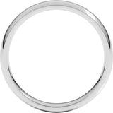 14K White Gold 4 mm Lightweight Comfort-Fit Half Round Band Size 6.5