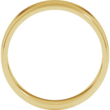 14K Yellow Gold 5 mm Stepped-Edge Flat Band Size 10.5