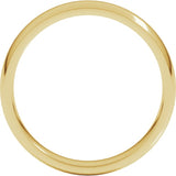 14K Yellow Gold 4 mm Lightweight Comfort-Fit Half Round Band Size 4.5