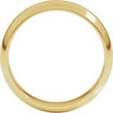 14K Yellow Gold 5 mm Half Round Band Size 11.5