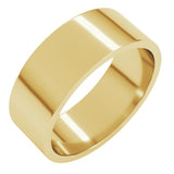 14K Yellow Gold 7 mm Flat Band Size 7.5
