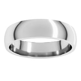 Palladium 5 mm Lightweight Comfort-Fit Half Round Band Size 8