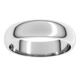 Palladium 5 mm Half Round Band Size 12.5
