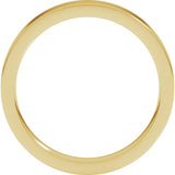 14K Yellow Gold 3 mm Comfort-Fit Flat Band Size 6