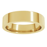 14K Yellow Gold 5 mm Comfort-Fit Flat Band Size 5