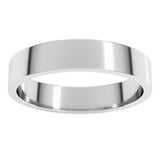14K White Gold 4 mm Flat Band Size 10