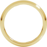 14K Yellow Gold 2.5 mm Comfort-Fit Half Round Band Size 8.5