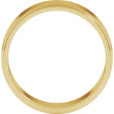 14K Yellow Gold 6 mm Stepped-Edge Flat Band Size 7