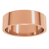14K Rose Gold 6 mm Flat Band Size 11