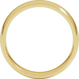 14K Yellow Gold 5.5 mm Lightweight Comfort-Fit Half Round Band Size 8