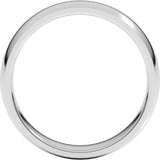 14K White Gold 5 mm Lightweight Comfort-Fit Half Round Band Size 11.5