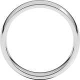 14K White Gold 6 mm Lightweight Comfort-Fit Half Round Band Size 10.5