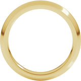 14K Yellow Gold 3 mm Comfort-Fit Half Round Band Size 9.5