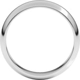 14K White Gold 5 mm Half Round Band Size 10.5