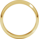 14K Yellow Gold 6 mm Half Round Band Size 10.5