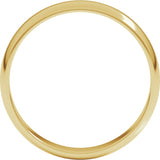 14K Yellow Gold 4 mm Lightweight Half Round Band Size 5.5