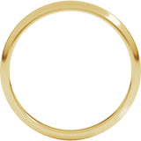 18K Yellow Gold 2.5 mm Half Round Band Size 5.5