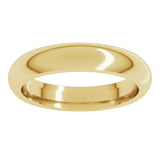 10K Yellow Gold 4 mm Comfort-Fit Half Round Band Size 8.5