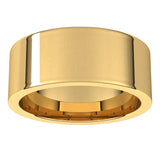14K Yellow Gold 8 mm Comfort-Fit Flat Band Size 11.5