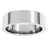 14K White Gold 6 mm Comfort-Fit Flat Band Size 9.5