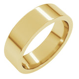 10K Yellow Gold 6 mm Comfort-Fit Flat Band Size 8