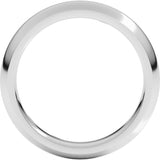 Sterling Silver 4 mm Comfort-Fit Half Round Band Size 9.5