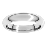 Sterling Silver 4 mm Comfort-Fit Half Round Band Size 9.5