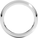 Sterling Silver 5 mm Comfort-Fit Half Round Band Size 10