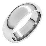 Sterling Silver 6 mm Comfort-Fit Half Round Band Size 12.5