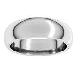 Sterling Silver 6 mm Comfort-Fit Half Round Band Size 13.5