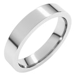 10K White Gold 4 mm Comfort-Fit Flat Band Size 7.5