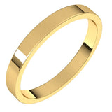 10K Yellow Gold 2.5 mm Flat Band Size 10