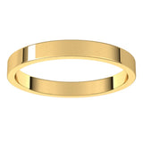 10K Yellow Gold 2.5 mm Flat Band Size 10