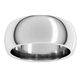 Sterling Silver 8 mm Comfort-Fit Half Round Band Size 8