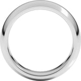 Sterling Silver 7 mm Comfort-Fit Half Round Band Size 9