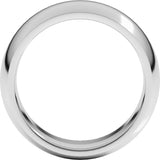 Sterling Silver 8 mm Comfort-Fit Half Round Band Size 10.5