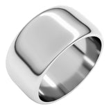 Sterling Silver 10 mm Half Round Band Size 8.5