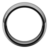 14K White Gold 9 mm Comfort-Fit Half Round Band Size 11.5