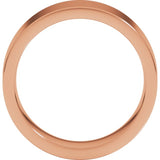 14K Rose Gold 7 mm Comfort-Fit Flat Band Size 9.5