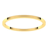 14K Yellow Gold 1 mm Flat Band Size 5