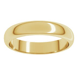 14K Yellow Gold 4 mm Half Round Band Size 5